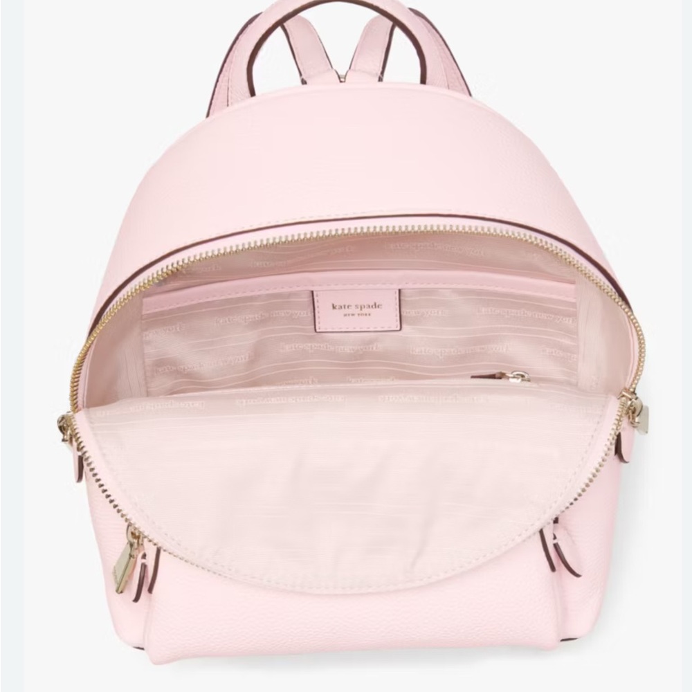 Kate Spade Hudson Pebbled leather Pink Backpack NWT - Picture 2 of 5